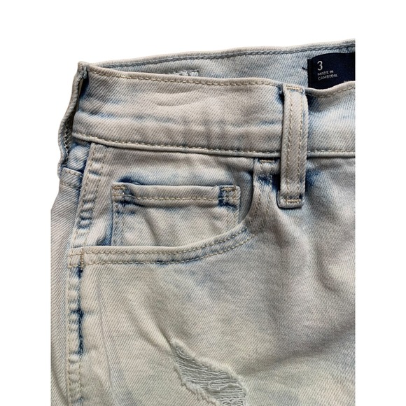Hollister Cutout Jean Shorts Size 26 Bermuda Distressed Light High Rise 3502 - Picture 4 of 10